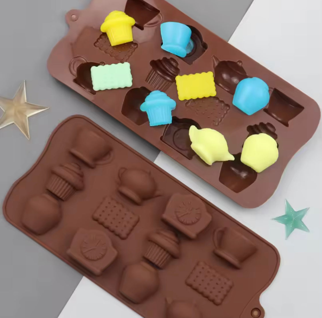 Silicone Chocolate Candy Molds, Fondant Patisserie Candy Bar Mold, Non Stick Cake Decoration Mold