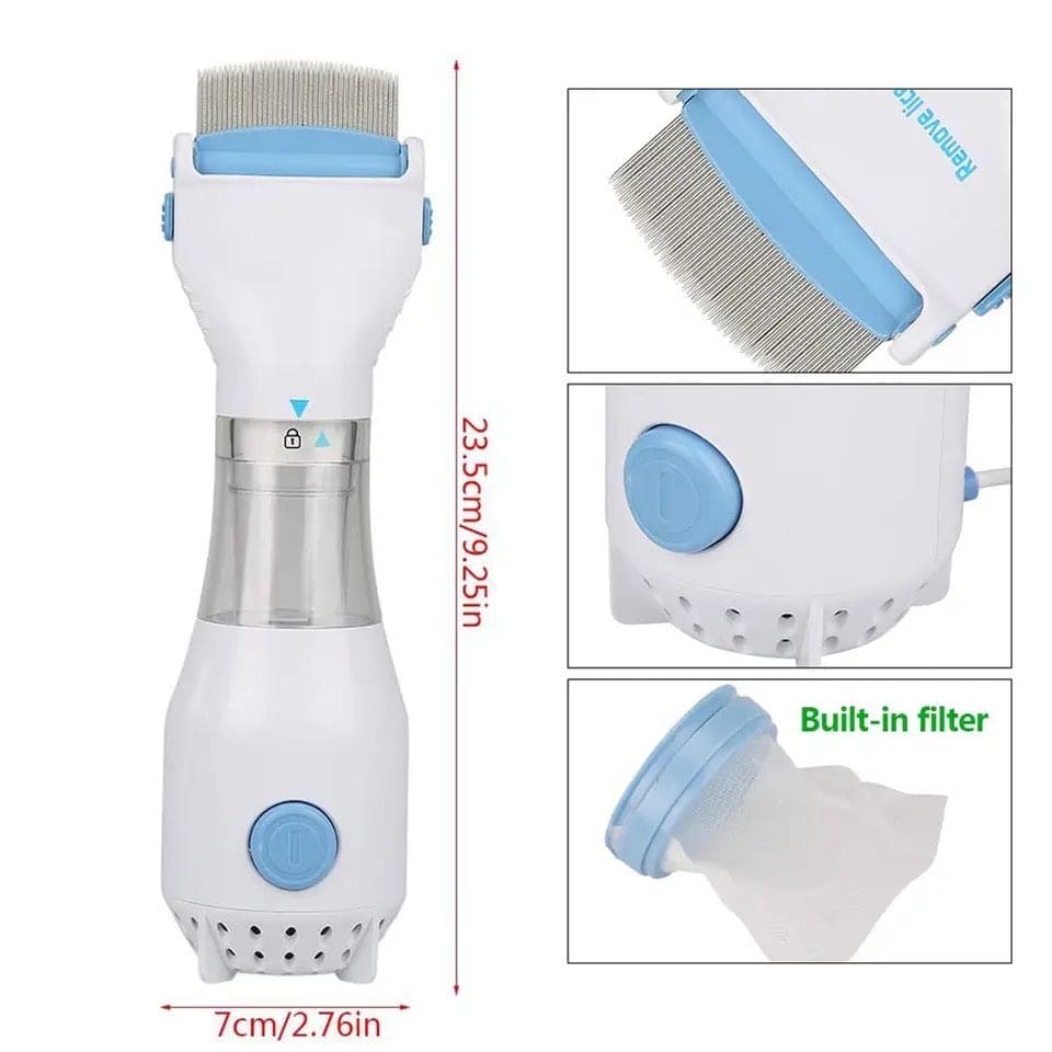 Electric Lice Remover, Portable Lice Comb, Anti lice Removing Device, Fleas Removal Comb For Dogs Cats Pet, Head Lice Remover Machine, Filter Trap Head Lice Catcher, Multipurpose Electric Vacuum Comb