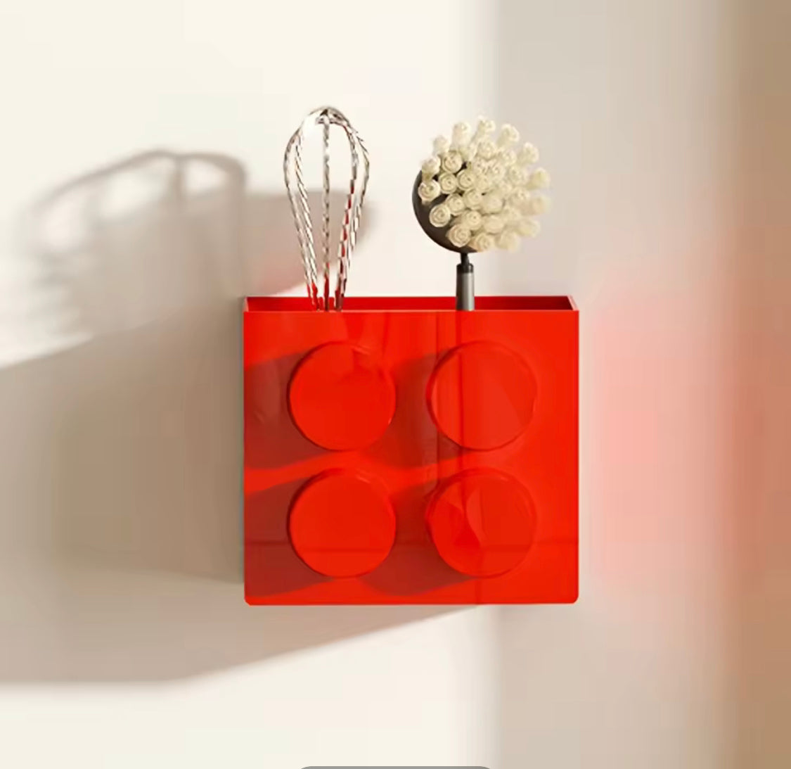 Wall Mounted Building Blocks Sticking Holder, Refrigerator Door Shelf Organizer, Kitchen Fridge Accessories Organizer