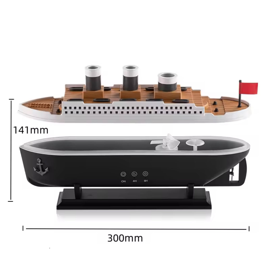 Luxury Cruise Humidifier, Titanic Ship Night Aroma Humidifier, Portable Aroma Oil Diffuser, Home Office Car Air Purifier