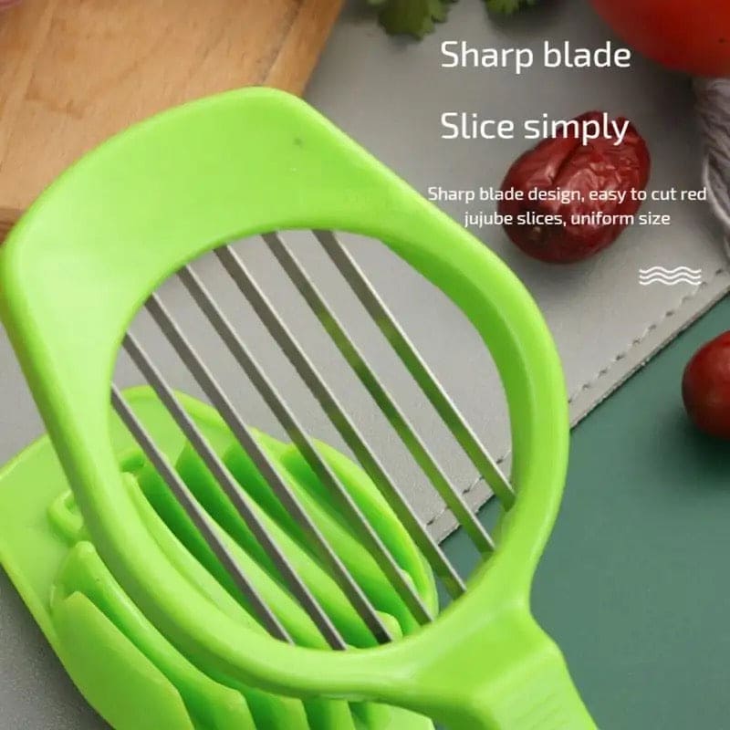 Egg Split Slicer, Stainless Steel Egg Cutter, Multifunction Egg Kiwi Date Divider Slicing Mold, Stainless Steel Wire for Home Kitchen Bar