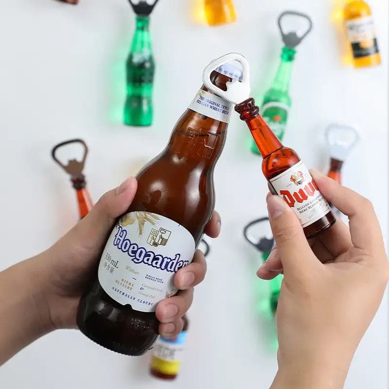 Mini Bottle Opener, Magnetic Fridge Bottle Opener, Mini Home Beverage Bottle Opener, Refrigerator Magnetic Tape Driver, Creative Bottle Opener Wine, Fridge bottle opener Refrigerator Magnets