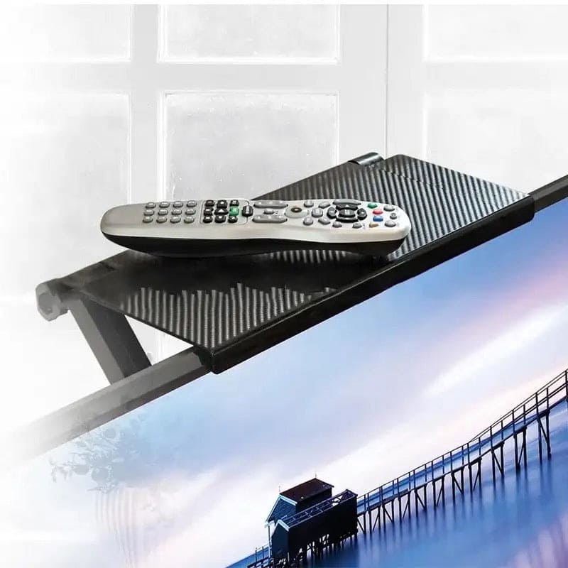 LED Screen Top Shelf, Computer Monitor Riser Desktop Stand, TV Screen Caddy Storage Rack, Adjustable Top Storage Shelf, Multifunction TV Screen Top Storage Bracket, Large TV Mount Top Organizer, Signal Router Storage Rack