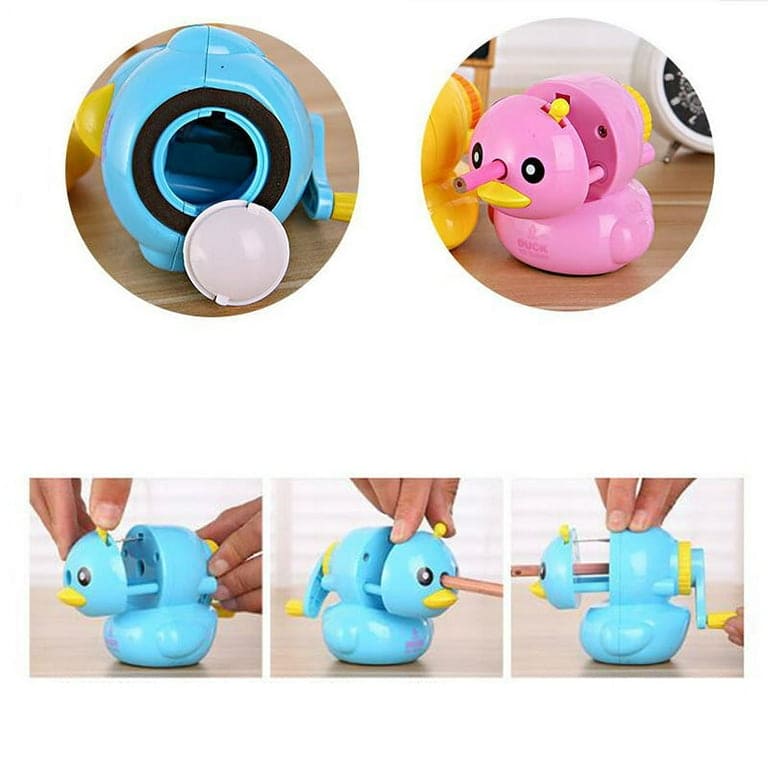 Cute Ducky Pencil Sharpener, ABS Hand Pencil Sharpener, Desktop Rotary Sharpener, Hand Pencil Sharpener