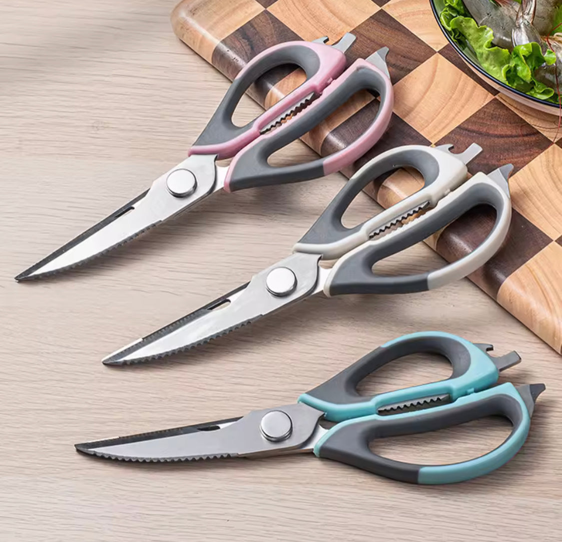 6 In 1 Multifunctional Kitchen Scissors, BBQ Meat Cutting Scissors, Kitchen Food Scissors