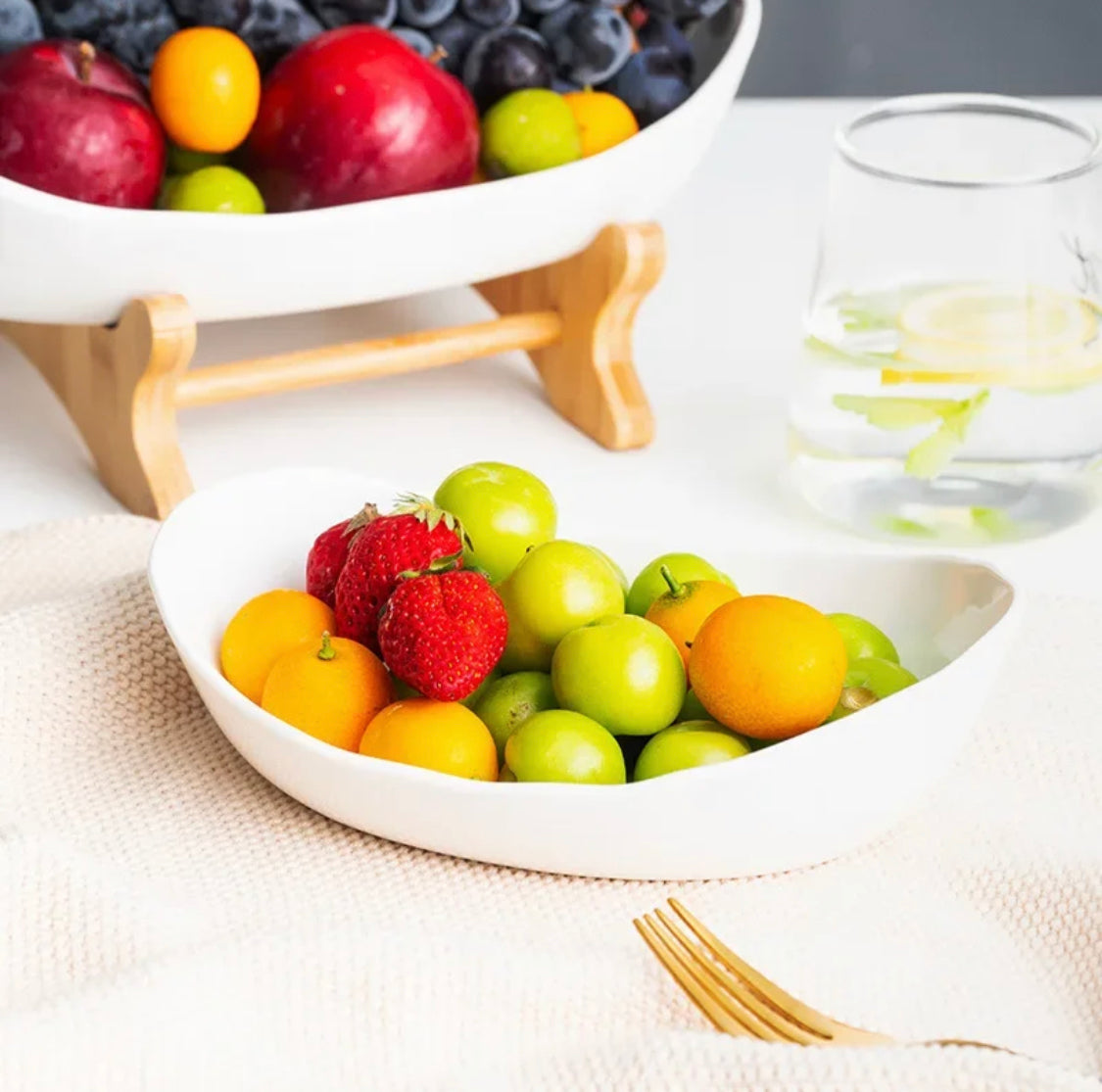 Multi Layer European Style Fruit Tray, Creative Colorful Glass Plate, Home Ocean Shell Fruit Plate