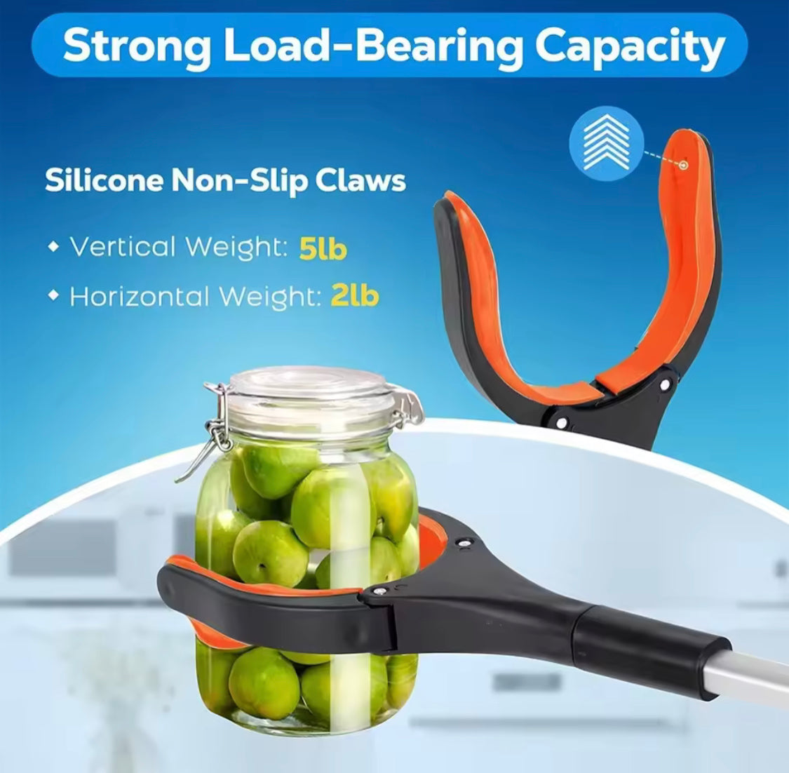 Foldable Grabber Picking Tool, Collapsible Garbage Grabber, Lightweight Heavy Duty Elderly Gripper, Aluminum Alloy Folding Type Garbage Clip