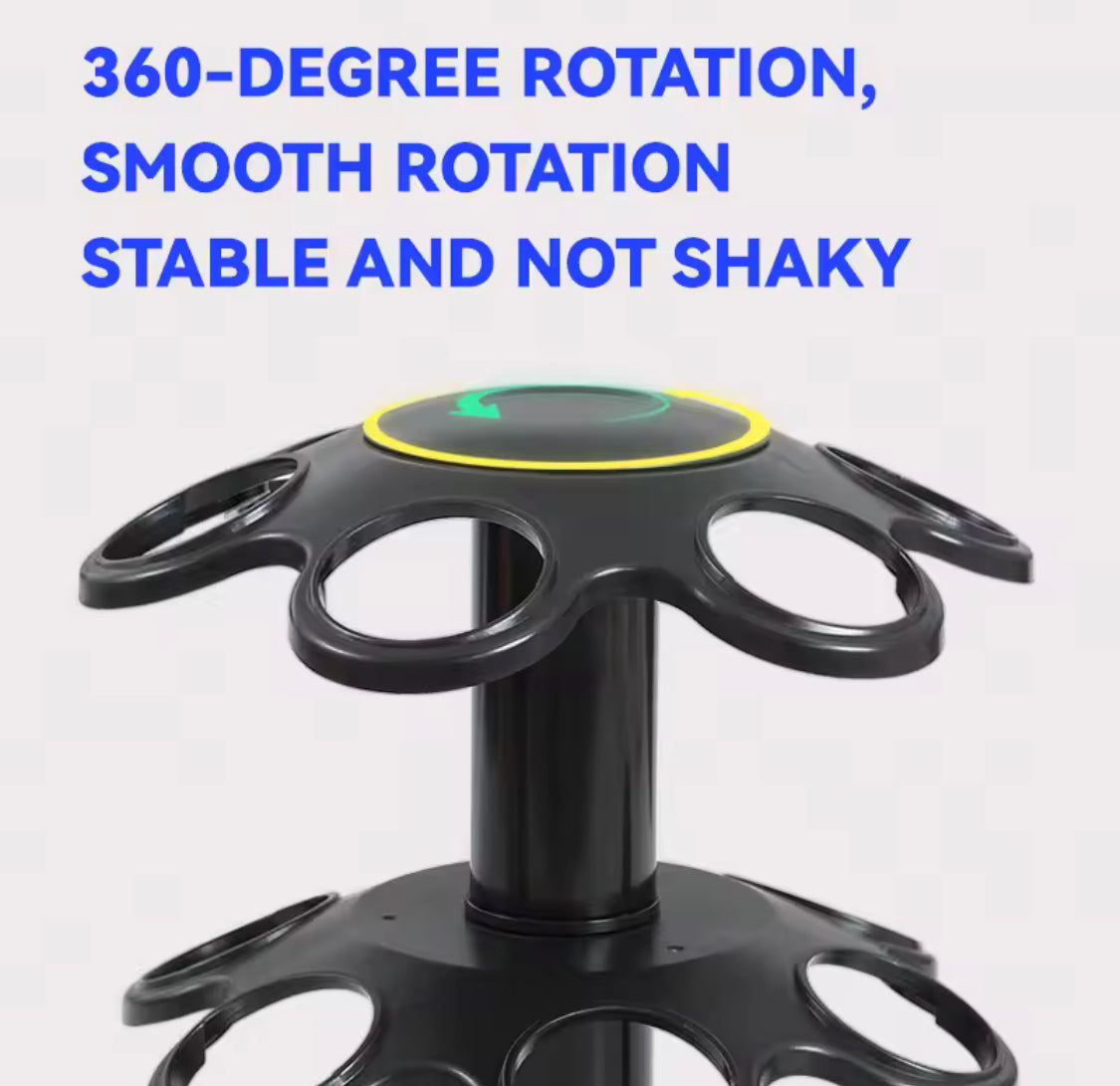 360° Rotating Spice Carousel withSeasoning Jars, Salt Shaker, Kitchen Organizers, 360° Revolving Masala Rack