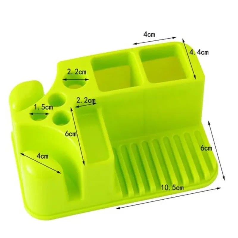 Rinsing Toothbrush Soap Holder, Bathroom Drain Holder Storage Box, Multifunctional Rectangular Toothpaste Holder Storage Rack, Toothpaste Toothbrush Soap Rinsing Mug Drainer
