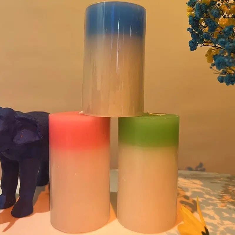 Magic Wax Led Candle, Mood Magic Color Changing Candle, Round Pillar Wax Color Changing Candles, Colorful Light Home Bedroom Camping Candle, Romantic Real Flickering Holiday Candle, LED Real Wax Wick Pillar Candle For Bedroom Bathroom Home Decoration