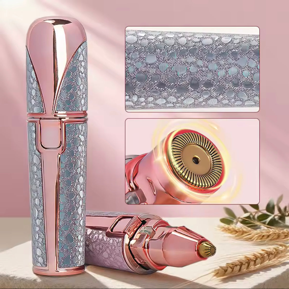 2 In1 Rechargeable Eyebrow Trimmer, Painless Facial Hair Removal Device, Battery Operated Eyebrow Trimmer