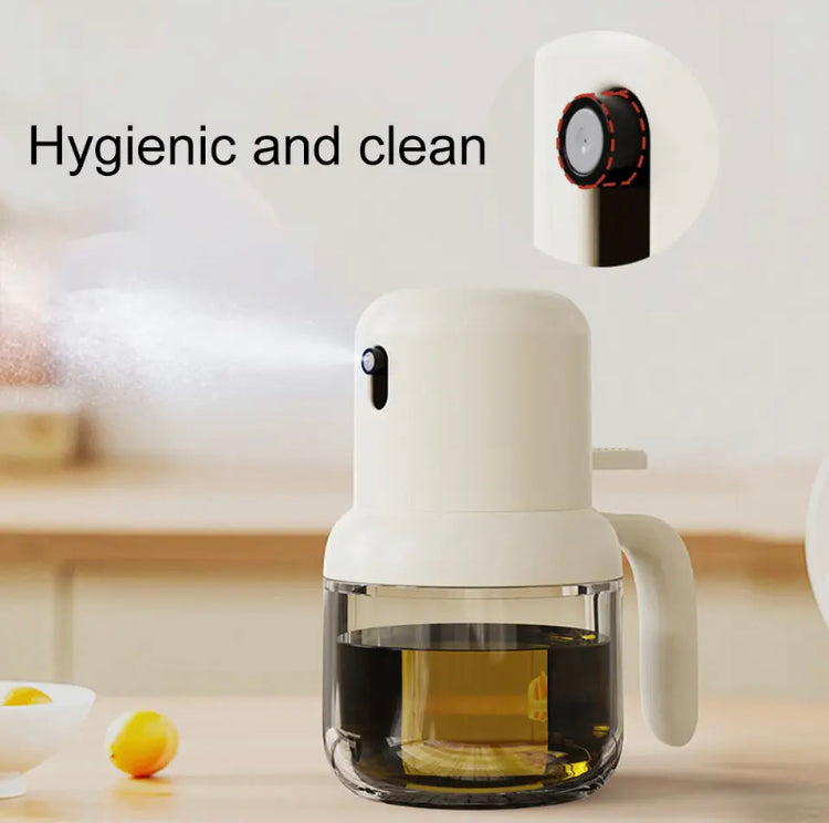 180ml Transparent Oil Spray Bottle, Multipurpose Leak-Proof Oil Dispenser, Lightweight Push-type Sprayer Oil Glass Bottle
