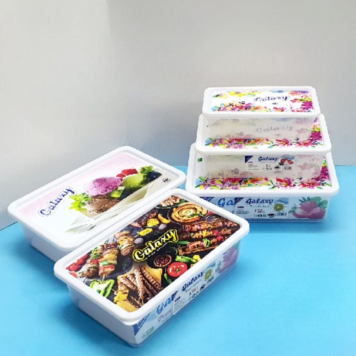 Set Of 3 Galaxy Smart Storage Box, Food Storage Box, Reusable Preservation Box With Lid, Food Storage Container with Lid for Refrigerator, Multipurpose Food Fridge Keeper