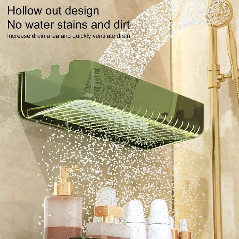 Letter Print Bathroom Storage Shelf, Wall-mounted Seasoning Keep Neat, Acrylic Sundries Storage Rack, Practical Anti-crack Storage Rack, Multifunctional Transparent Dorm Cosmetic Storage Rack, Multipurpose Countertop Basket, Bathroom Kitchen Storage Rack