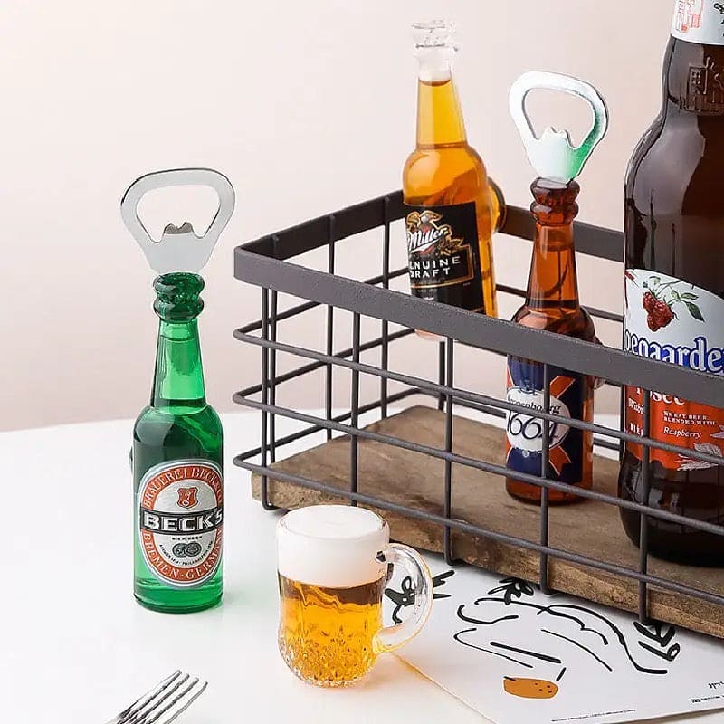 Mini Bottle Opener, Magnetic Fridge Bottle Opener, Mini Home Beverage Bottle Opener, Refrigerator Magnetic Tape Driver, Creative Bottle Opener Wine, Fridge bottle opener Refrigerator Magnets