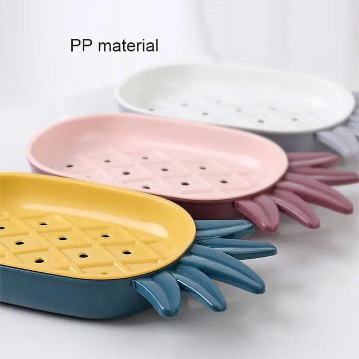 Pineapple Drain Soap Dish, Double Layer Fruity Soap Box, Bathroom Soap Dish