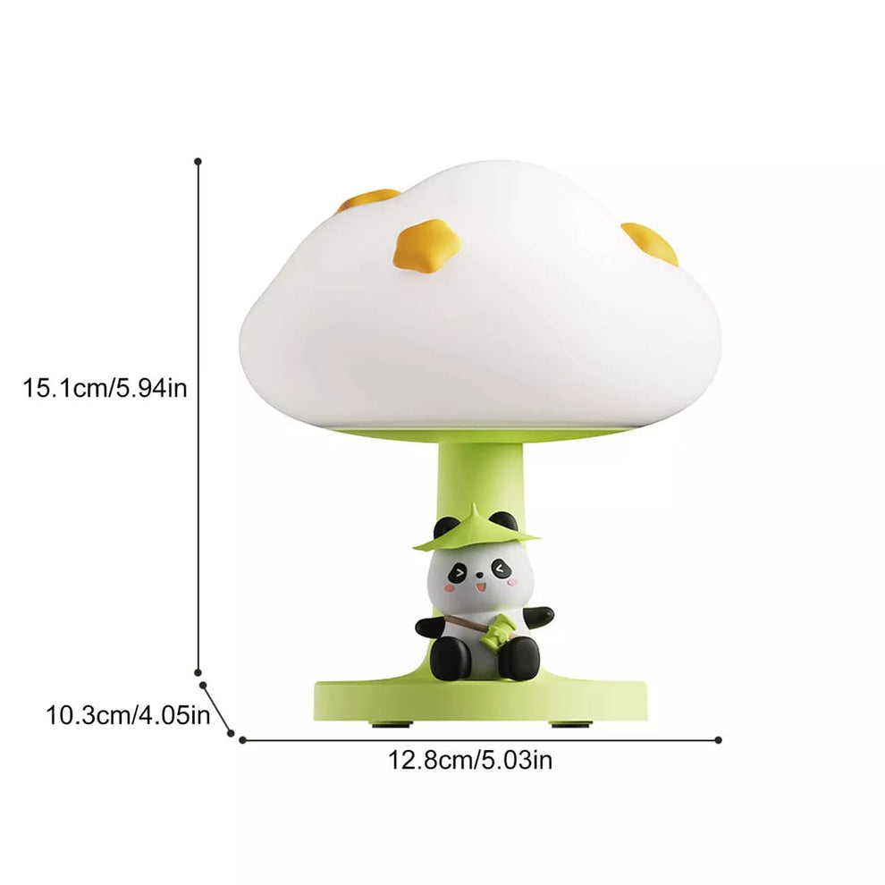Cute Panda Cloud Lamp, Mushroom Panda Night Light, The Bamboo Dream Lamp, Little Panda Glow Lamp