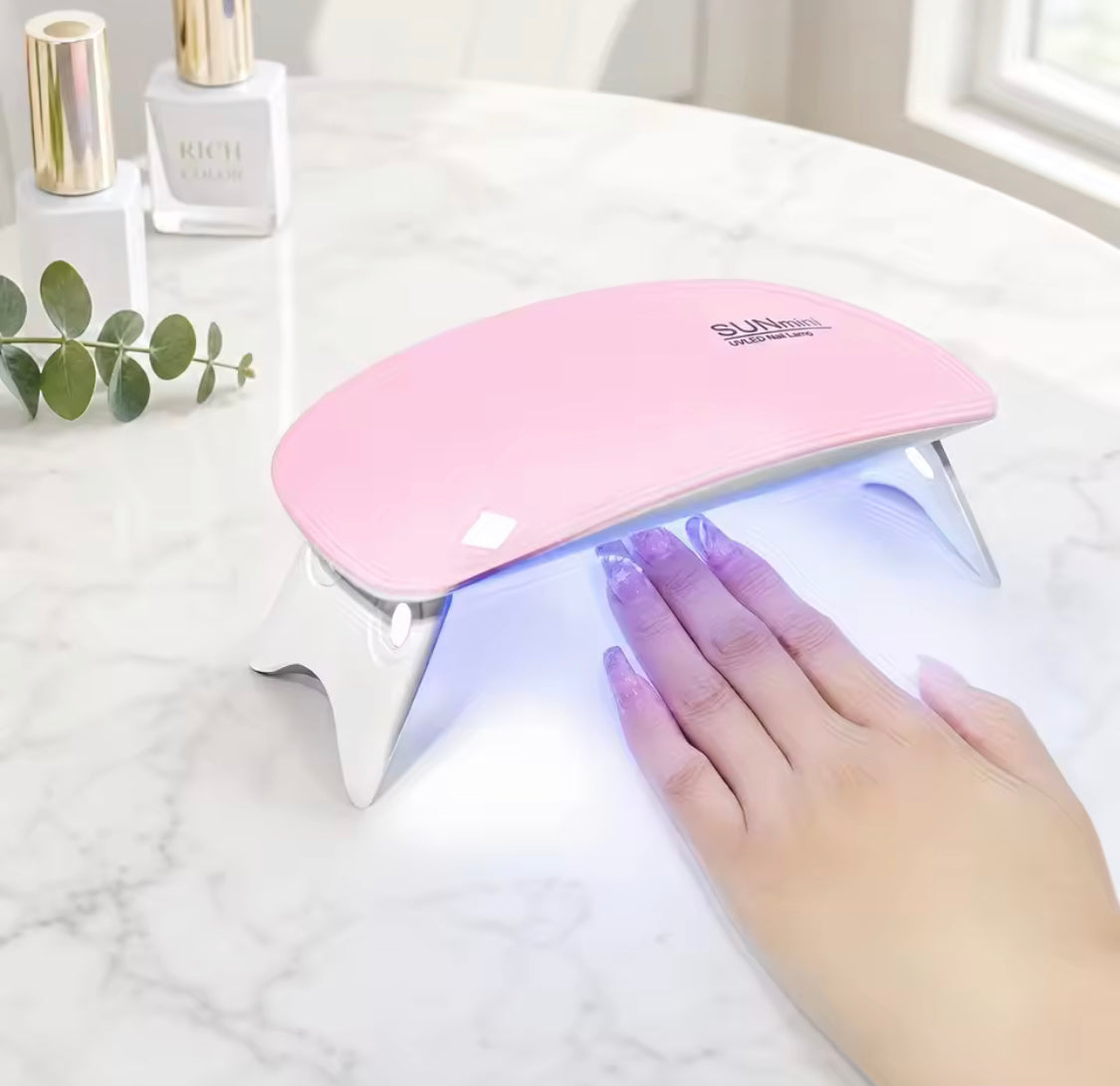Mini Nail Dryer with Foldable Stand, Portable Mouse Shape UV Gel Dryer