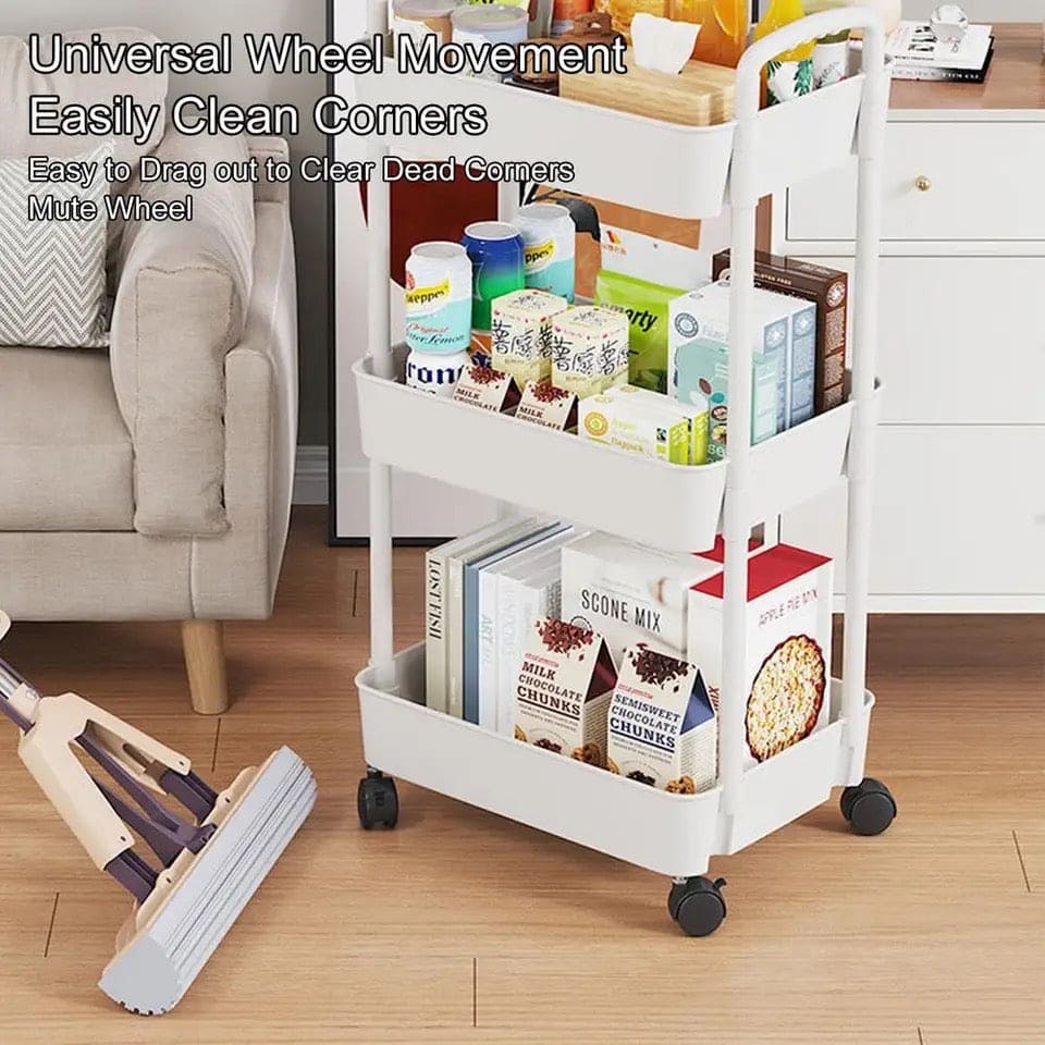 Mobile Durable Rolling Cart, Multi Layer Kitchen Trolley Cart, Snacks Storage Rack with Wheels, Movable Gap Storage Rack, Trolley Organizer Auxiliary Cart, Home Snack Vegetables Storage Rack with Wheels