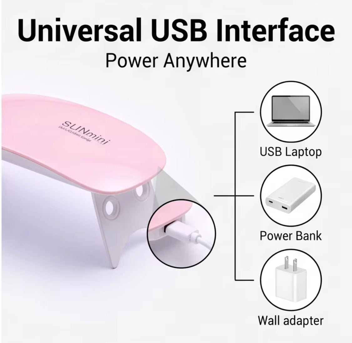 Mini Nail Dryer with Foldable Stand, Portable Mouse Shape UV Gel Dryer