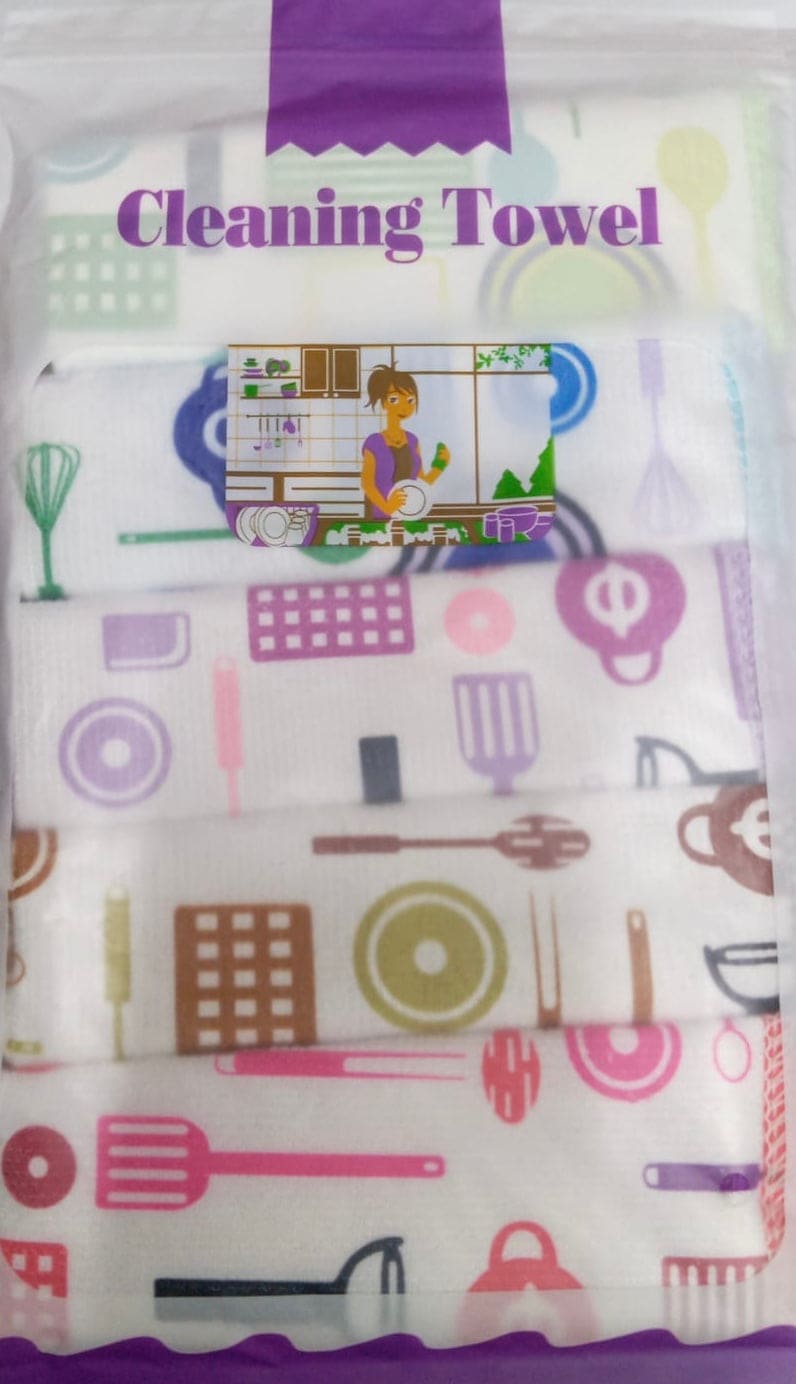 Set Of 5 Cleaning Cloth, Cham Cleaning Microfiber Cloth, Unique Living Magic Towel, Quick Dry Cleaning Towel, Car and Home Cleaning Dusting Wiping, All Purpose Cleaning