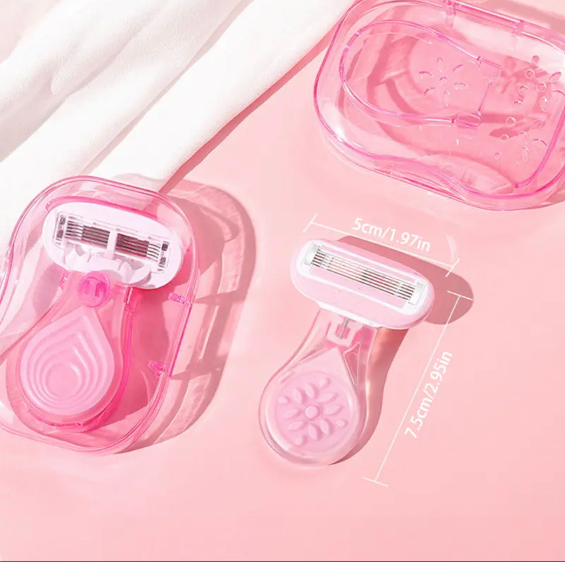 Women Manual Shaving Razor, Underarm Body Hair Removal, Mini Stainless Steel Shaving Knife with Storage Box