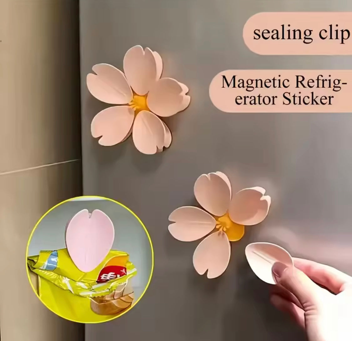 Flower Shape Food Bag Sealing Clip, Cute Floral Food Bag Clip, Floral Snack Bag Sealing Clip, Mini Flower Bag Closure Clip