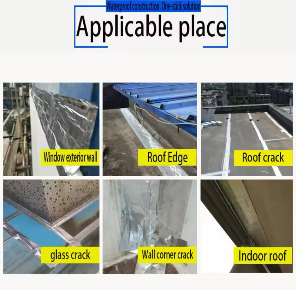 Self Adhesive Sealing Tape, Waterproof Seal Repair Sticker, Roof Duct Damage Sealant Tape