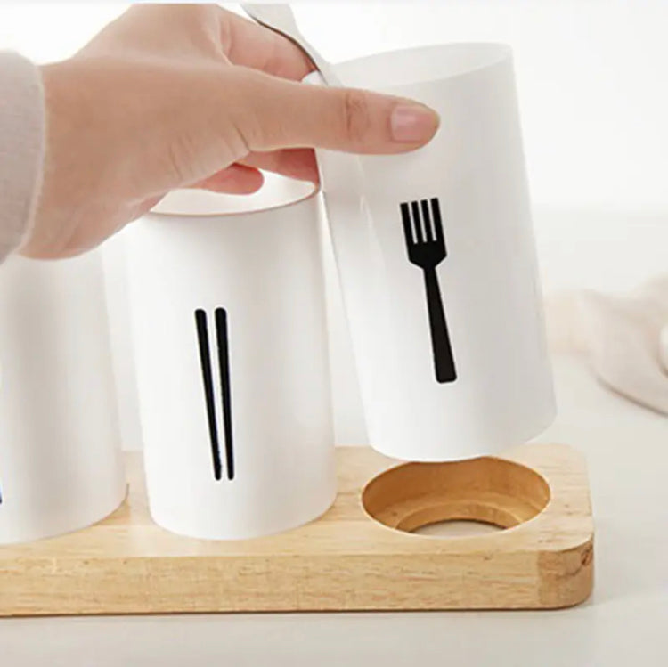 3 Grid Cutlery Holder, Kitchen Storage Holder, Multifunctional Household Tableware Spoon Fork Drain Box, High-grade Organizer Rack