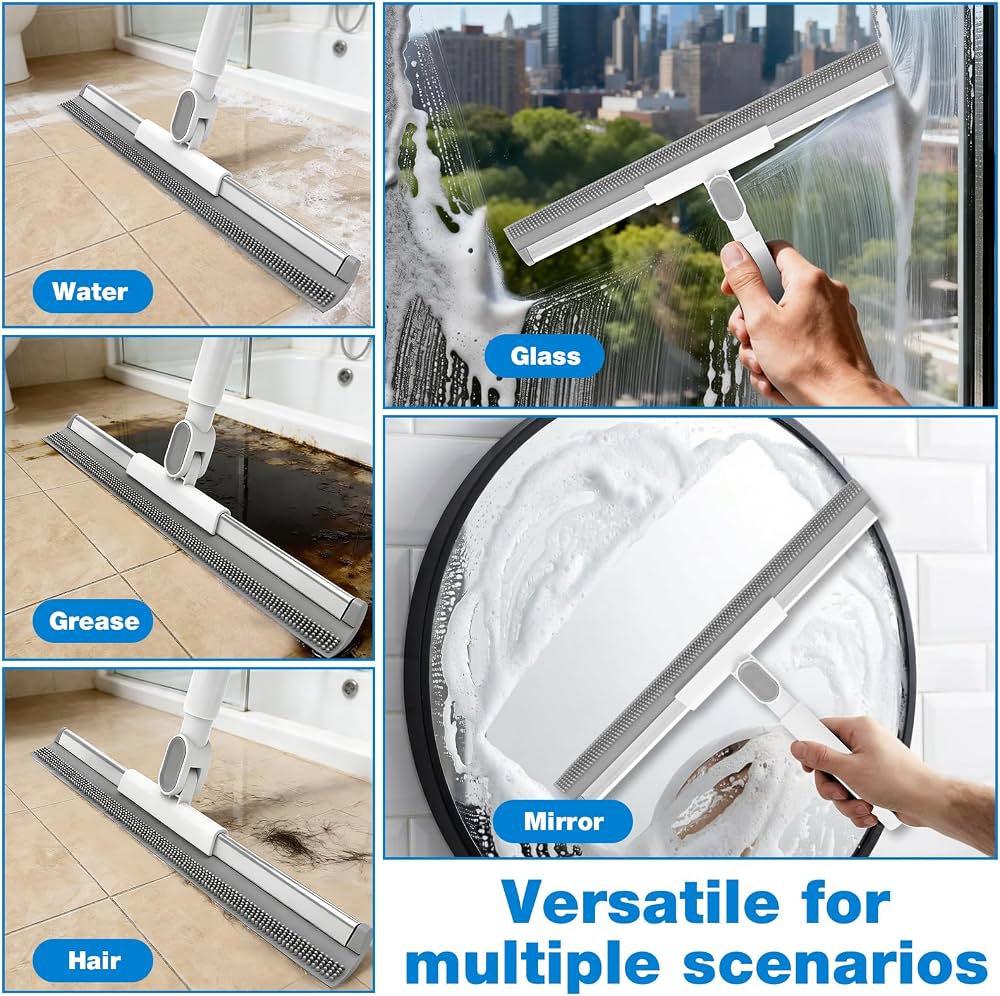 Magic Broom Bathroom Silicone Wiper, Window Washing Glass Scrapper, Household Cleaning Tools