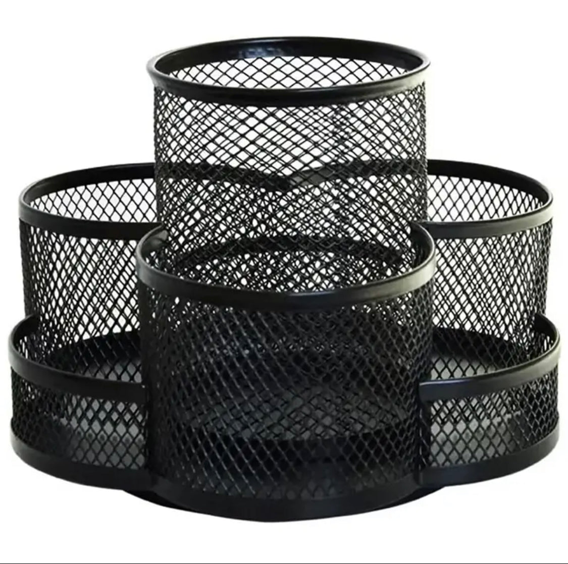 360 Degree Rotating Pen Holder, Rotating Desktop Organizer, Mesh Desk Box Pencil Case