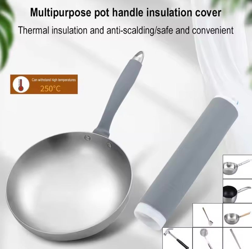 Multipurpose Pot Handle Insulation Cover, Versatile Silicone Pan Handle Glove, Pot Pan Handle Grip Holder