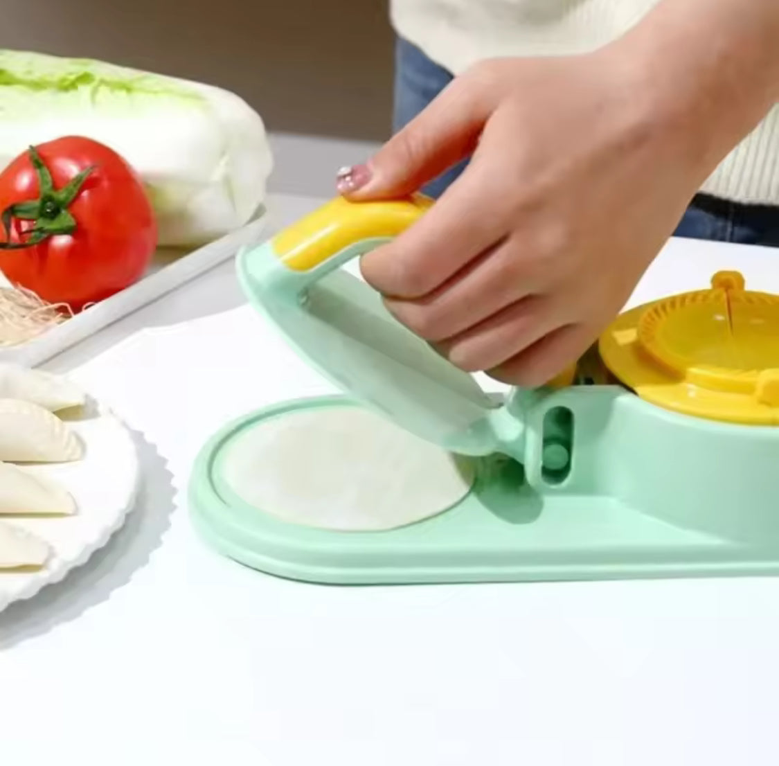 3 In 1 Kitchen Dumpling Mold, Dumpling Maker Mold, Dough Skin Molder Machine, Rolling Dough Dumpling Machine, Manual Tortilla Maker, Dough Pressing Tool, Kitchen Dumpling Making Tool