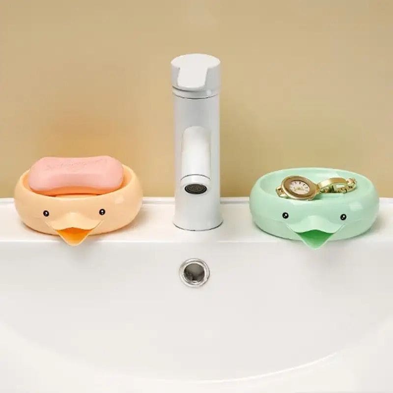 Duck Beak Soap Dish, Drainable Container Drain Dish Tray, Novelty Soap Dish, Soap Saver For Bathroom, Kitchen, Portable Countertop Soap Organizer
