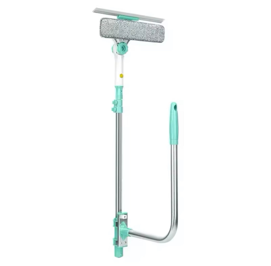 U-Shaped Window Glass Cleaner, Retractable Pole Washing Dust Cleaner Brush, Double-Sided Glass Cleaning Tool