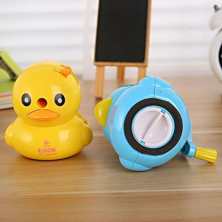 Cute Ducky Pencil Sharpener, ABS Hand Pencil Sharpener, Desktop Rotary Sharpener, Hand Pencil Sharpener