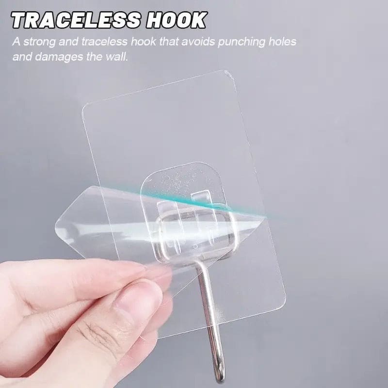Rotatable Sticky Hanger, Transparent Wall Hooks, Strong Self Adhesive Anti-slip Hook, Punch Free No Trace Storage Hangers For Home Kitchen Bathroom, Multipurpose Wall Hanger, Load Bearing Sticky Hooks