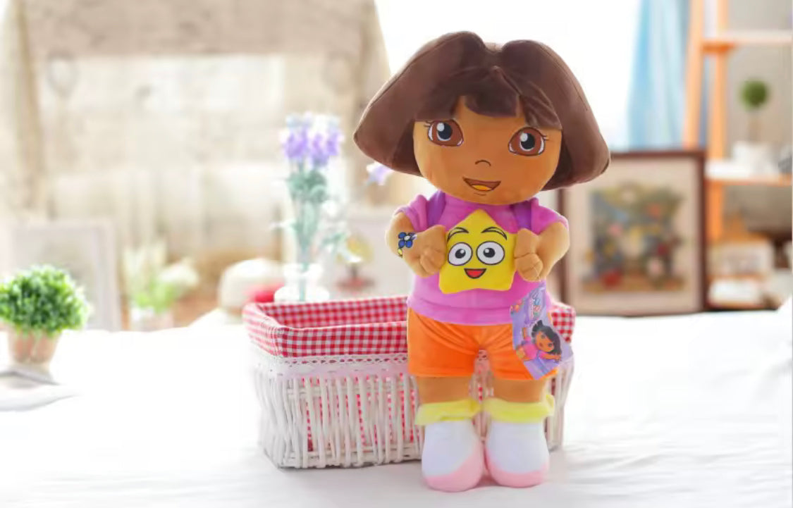 Cute Dora Plush Toy, Adorable Soft Touched Doll, Kids Soft Plush Toy, Soft Stuffed Anime Dolls For Kids
