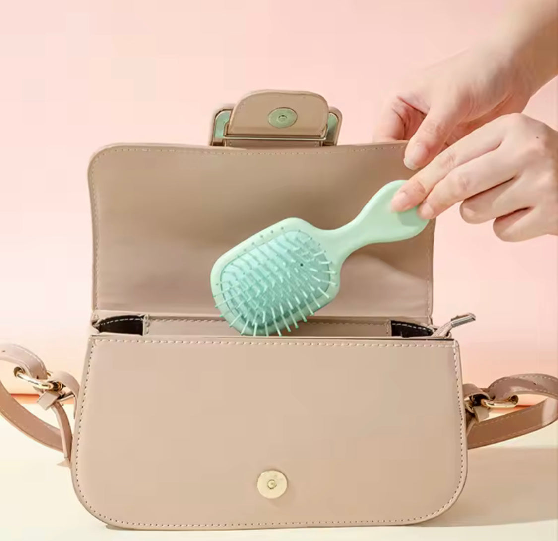 Flexible Soft Ball Tip Bristle Hair Comb, Macaron Color Air Cushion Comb, Portable Mini Hair Brush, Mini Massage Hair Brush