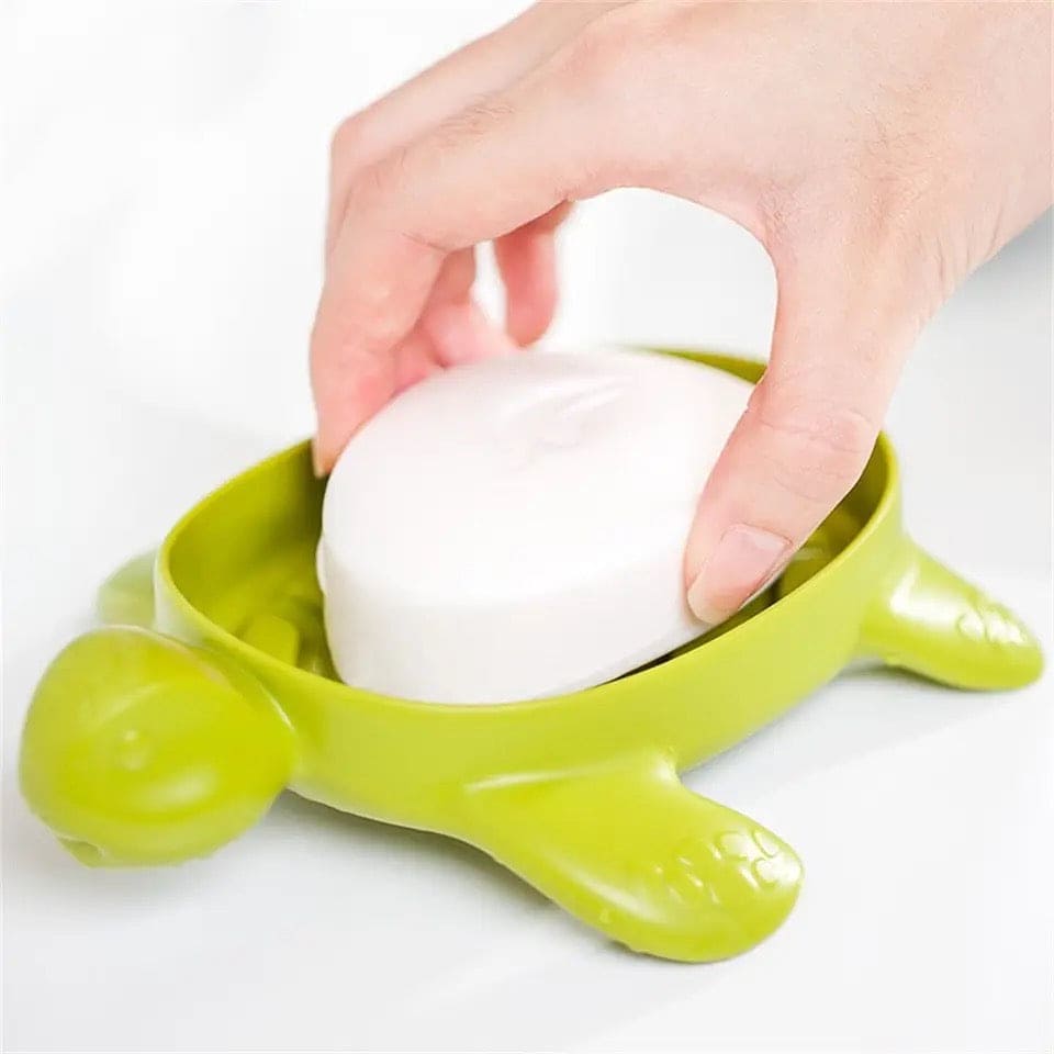 Cute Turtle Draining Soap Holder, Bathroom Shower Soap Holder, Sponge Storage Plate Tray, Sea Turtle Soap Holder Dish, Non Slip Shower Soap Box, Simple Wash Table Cartoon Turtle Soap Box, Virgin Plastic Soap Stand