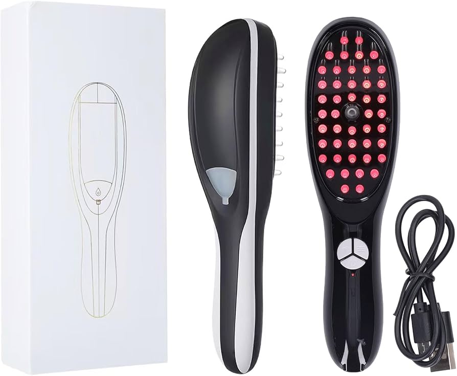 Ultrasonic Vibration Scalp Massager, Electric Scalp Massage Brush, Handheld Vibration Head Massager with Spray, Anti Hair Loss Scalp Massager