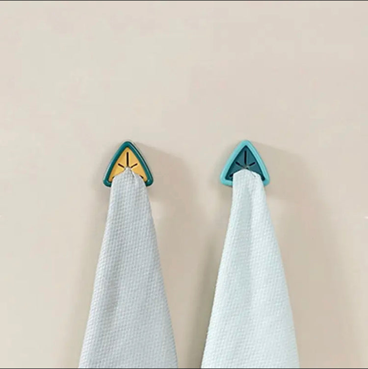 Set Of 4 Triangle Towel Holder, Towel Hooks For Kitchen Rags, Wall Mounted Bathroom Organizers