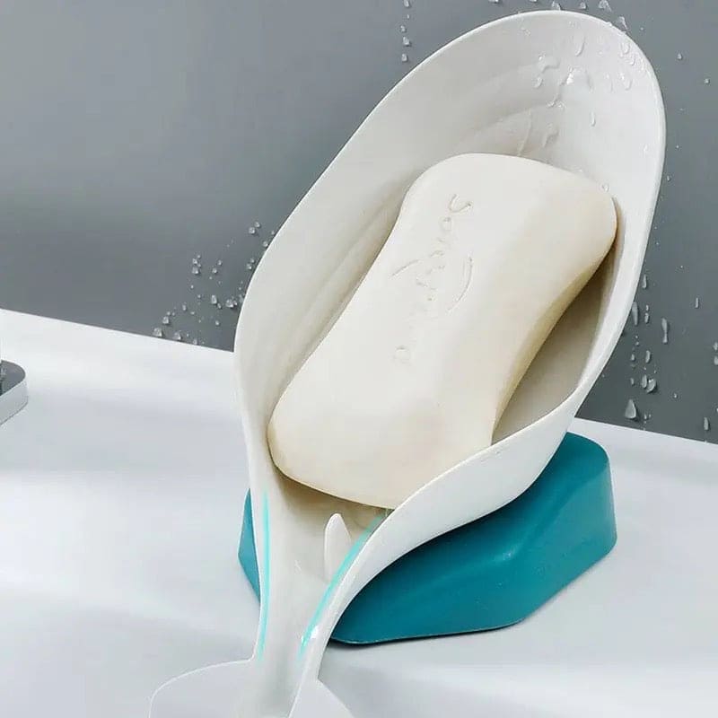 Dolphin Drain Soap Holder, Suction Cup Soap Tray, Bathroom Shower Soap Holder, Perforated Suction Cup Soap Dish