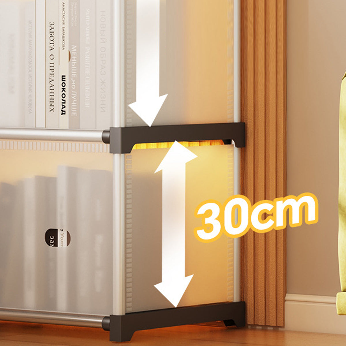 Multiayer Dustproof Cabinet Storage Shelf, Plastic Book Cabinet Organizer, Multipurpose Storage Rack, Portable Wardrobe Cabinet, Clothes Storage Organizer, No Installation Storage Cabinet