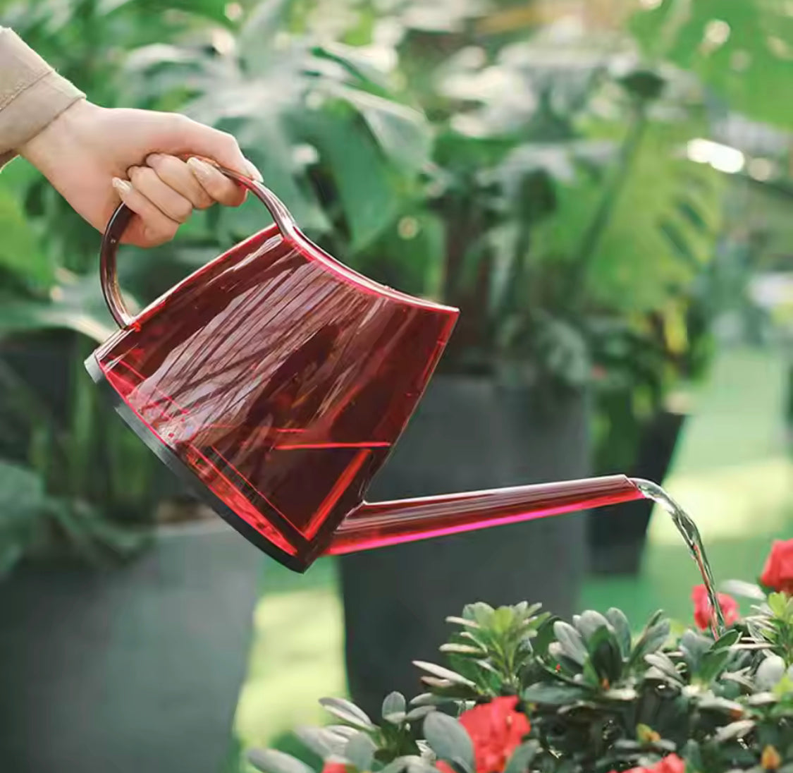 1.4L Transparent Long Spout Watering Kettle, Nordic Style Garden Watering Pot, Transparent Watering Pot, Small Watering Gardening Can, Multifunctional Long Spout Kettle For Watering Flower Plants