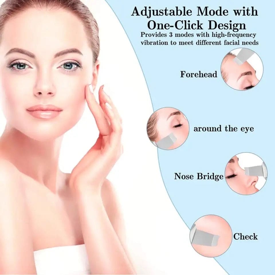 Shovel Skin Scrubber, Deep Vibrate Facial Cleaner, Ultrasonic Face Spatula, Peeling Blackhead Remover Facial Massager, Facial Skin Ultrasonic Scrubber, Cavitation Vibration Peeling Massager, Acne Blackhead Remover, Deep Clean Beauty Instrument Device