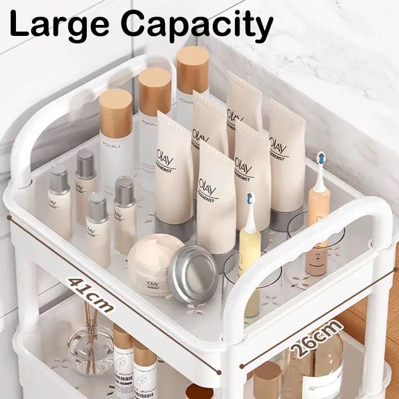Mobile Durable Rolling Cart, Multi Layer Kitchen Trolley Cart, Snacks Storage Rack with Wheels, Movable Gap Storage Rack, Trolley Organizer Auxiliary Cart, Home Snack Vegetables Storage Rack with Wheels