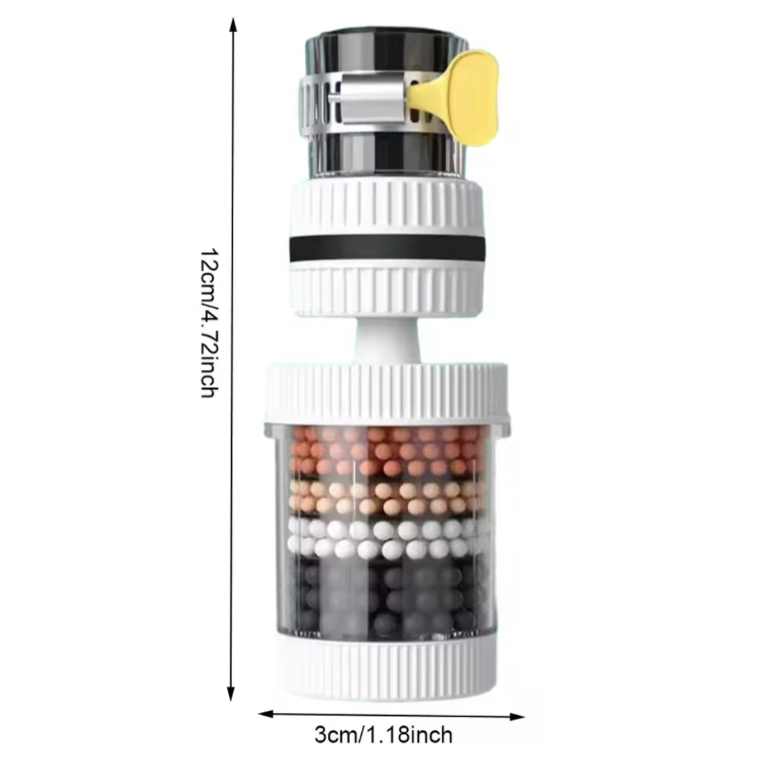 Water Purifier Tap, Water Filter Nozzle, Household Kitchen Home Carbon Faucet, Multi Layer Fine Faucet Filter, 6 Layer Faucet Filter, Universal Kitchen Faucet Water Tap Heads, Anti Spill Water Saving Water Filter for Kitchen Home Bathroom
