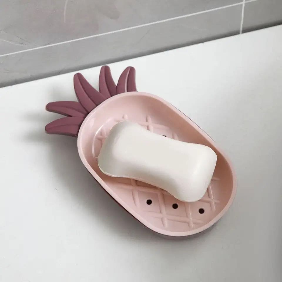 Pineapple Drain Soap Dish, Double Layer Fruity Soap Box, Bathroom Soap Dish