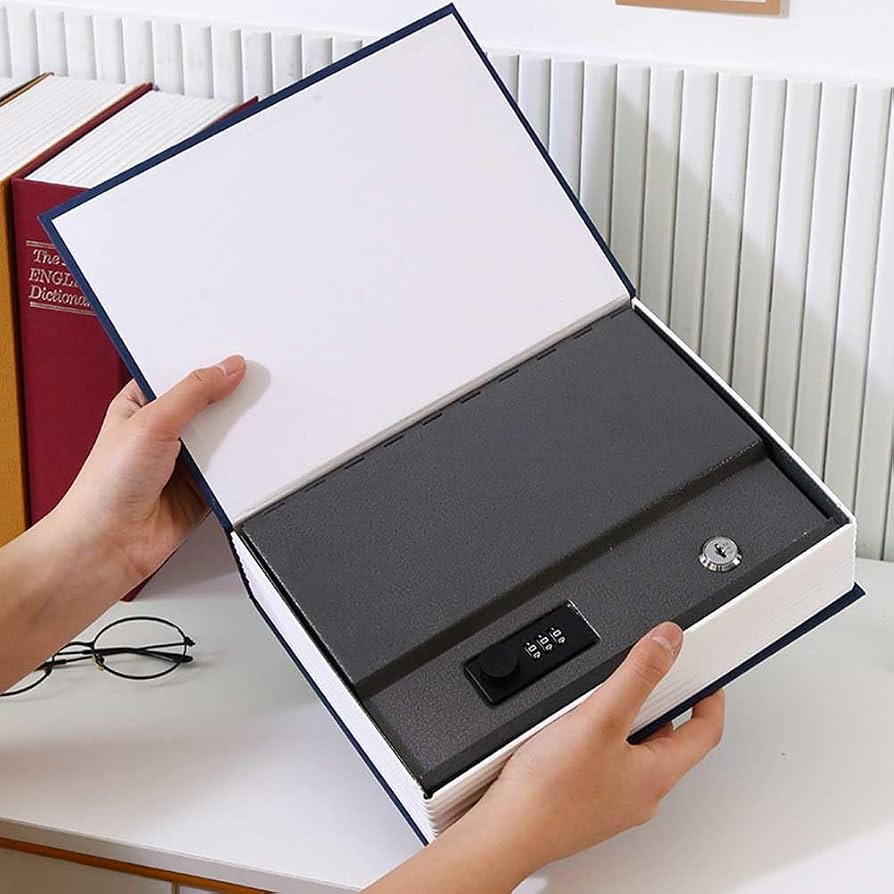 Secret Dictionary Lock Box, Fake Dictionary Security Safe, Portable Book Shaped Cash Safe, Fake Dictionary Security Safe